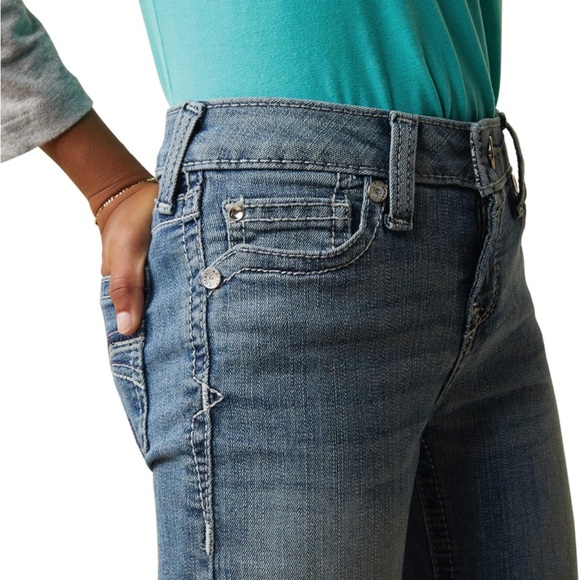 ARIAT Womens Girls R.e.a.l Allessandra Wide Jean Antarctica - Picture 2 of 8